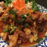 タイランド - ソフトシェルクラブのチリソースがけ