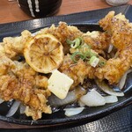 からやま  - 料理写真:黒胡椒とり天のレモンステーキ
