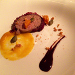 バカリ ダ ポルタ ポルテーゼ - 鴨のメダリオーネ カボチャのソースとチョコシナモンソース