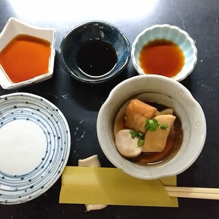 網基 - 料理写真:突き出し＆刺身醤油・ポン酢