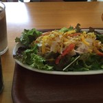 cafe Moi - 蒸し鶏のサラダ・ドリンクバー