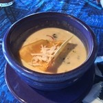 Mama's Fish House - Lobster Luau Soup with a sweet potato crisp