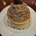 星乃珈琲店 - 料理写真:栗のスフレパンケーキ