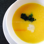 山のレストラン - 季節野菜のスープ
