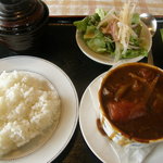 手づくり料理のお店 レストラン マツキ - ポークシチュー（ライス・サラダ・味噌汁付）