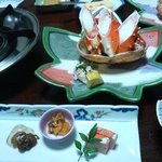 札幌 かに本家 - 前菜、ゆでタラバガニ