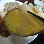 いなか亭 - サツマイモ天アップ(2015.5.27)