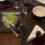 スイーツカフェ＆バー LOUNGE - チーズケーキ＆シャインマスカットタルト