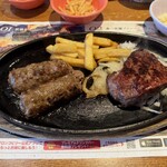 ブロンコ ビリー - 料理写真:炭焼きがんこハンバーグ＆炭焼きやわらかランチステーキ