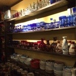 店内に所狭しと並べられた切子のグラスたち♪