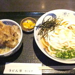 うどん家 こむぎ - ランチ　ミニ天丼とぶっかけうどん　８９０円　【　２０１５年５月　】