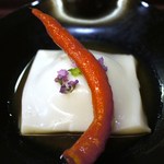 山玄茶 - ゴマ豆腐、甘長唐辛子