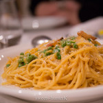 ラ・パスタイオーネ - 濃密卵とグアンチャーレ ピゼッリーニのスパゲティカルボラーナ