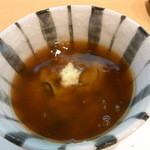 京口町　てるい - 食事　天然モズクの餡かけごはん？