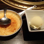 町屋やきにく密陽家 - クレーマカタラーナとシャーベット