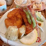 新上木食堂 - 料理写真:日替り　鶏むね肉のカツレツ