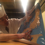 礼讃 - 産地を地図で説明する店主