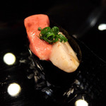 金寿司 - 201505 ホタテの白子と卵巣