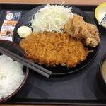 松のや - 料理写真:ロース&唐揚げ定食 焼き海苔