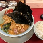 山岡家 - 料理写真:特製味噌ネギラーメン¥1,030 海苔¥150 半ライス¥170