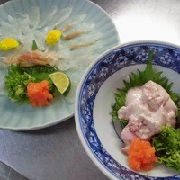 瀬戸内かわはぎの薄造り（冬）