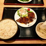 牛たん炭焼 利久 - 料理写真:牛タンさがりステーキ定食(1100円) ※期間限定クーポン使用