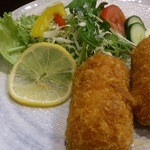 Izakaya Miyabi - 2015.5.27カニクリームコロッケ定食
