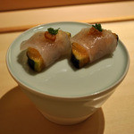 寿しの吉乃 - コチと茄子の揚げ浸たし