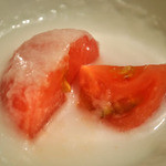 寿しの吉乃 - フルーツトマトの玉ねぎドレッシング