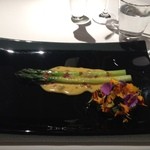 レストラン ラッセ - グリーンアスパラガスカルボナーラ仕立て