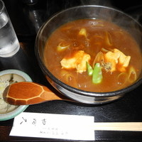 日本橋 やぶ久 - 名物カレーそば：大辛口（鶏肉＆長ねぎ）