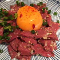 焼肉家 KAZU 神楽坂 - はつユッケ♬