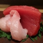 和人良 - 【H27.5.24】御造里盛り合わせ１３５０円～。本鮪。