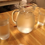 ピッツェリア カローレ - お水もたっぷり冷え冷え♡