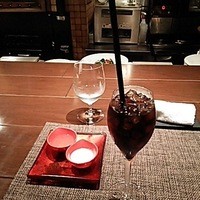 北新地 福多亭 The Ukai - アイスコーヒー。シロップとミルクのトレイがオシャレです。