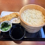 丸亀製麺 - 料理写真:釜揚げうどん（得）／銀アナゴ天