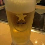 千房 - サッポロ生　お昼から飲めるビールって最高！！