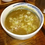 麺家 西陣 - 魚こくつけそば  つけ汁♪あっつあつ