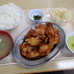 札幌市南区役所食堂 - 2015年5月　メガザンタレ定食　470円