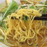 栄華楼 - 坦々麺　麺アップ