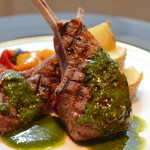 Grilled Lamb Chop with Basil Sauce (1 piece)