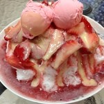 高雄婆婆冰 - 草莓牛奶冰(105NT$≒約420円)