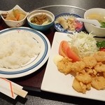 Honkon Daihanten - 2014年9月　海老の天ぷら定食【1200円】