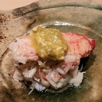 鮨 近藤 - おまかせ（毛蟹かに味噌のせ）〔15/5/30撮影〕