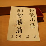 寿しの吉乃 - 2015/6 産地と中買いの表示