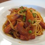 リトルコング - エンドウ豆とベーコンのトマトソース スパゲッティ_2015/05