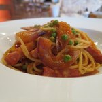 リトルコング - エンドウ豆とベーコンのトマトソース スパゲッティ_2015/05