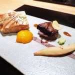 白虹 - ブリ、サーロインの炙り