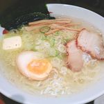 拉麺本家夢屋 - 塩ラーメン　550円+バタートッピング150円(税別)