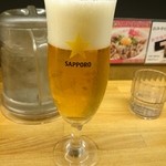 Mazesoba Rinrintei - 2015年３月　生ビール　550円